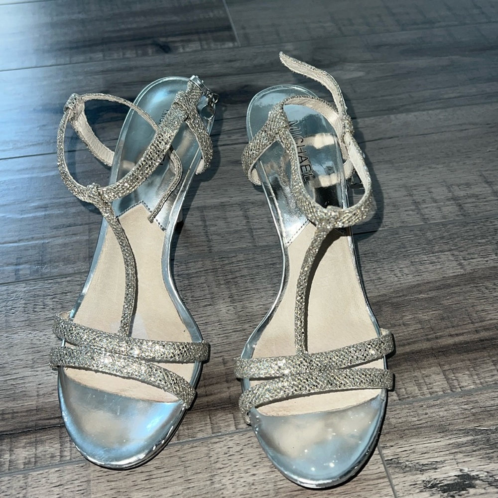 Sparkle silver Michael Kors Heels